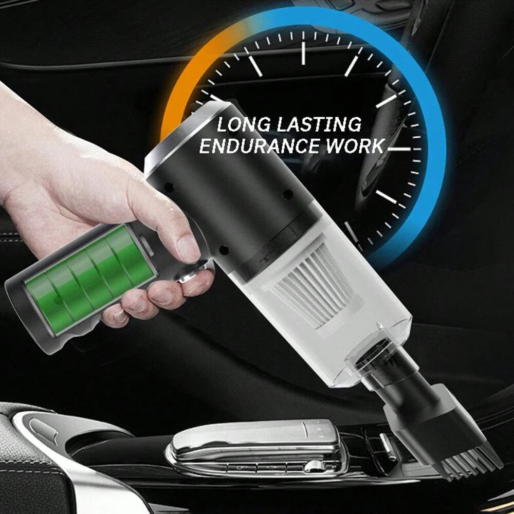 3-in-1 Portable Car & Home Vacuum Cleaner – Suction, Blowing, and USB Rechargeable