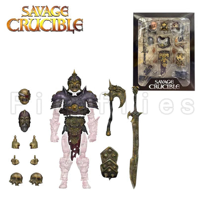 1/12 7-Inch Savage Crucible Action Figure — Harbinger Studios Wave 2 Jaeger Nashom Krieger Whoman Barbarian Anime Collectible Gift