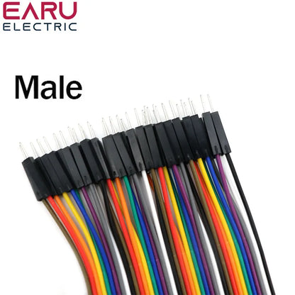 40-Pin Dupont Jumper Wires — 10/20/30cm Male-to-Male, Female-to-Female, Male-to-Female Cable for PCB DIY Kits