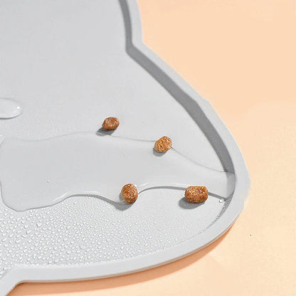 Non-Stick Waterproof Silicone Pet Feeding Mat: Dog & Cat Bowl Pad for Clean Feeding - Puppy Feeder Tray with Water Cushion Placemat
