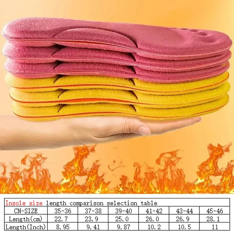 4D Massage Warm Pile Shoe Insoles – Super Soft Latex Sports Insoles with Arch Support, Orthopedic Running & Basketball Foot Comfort