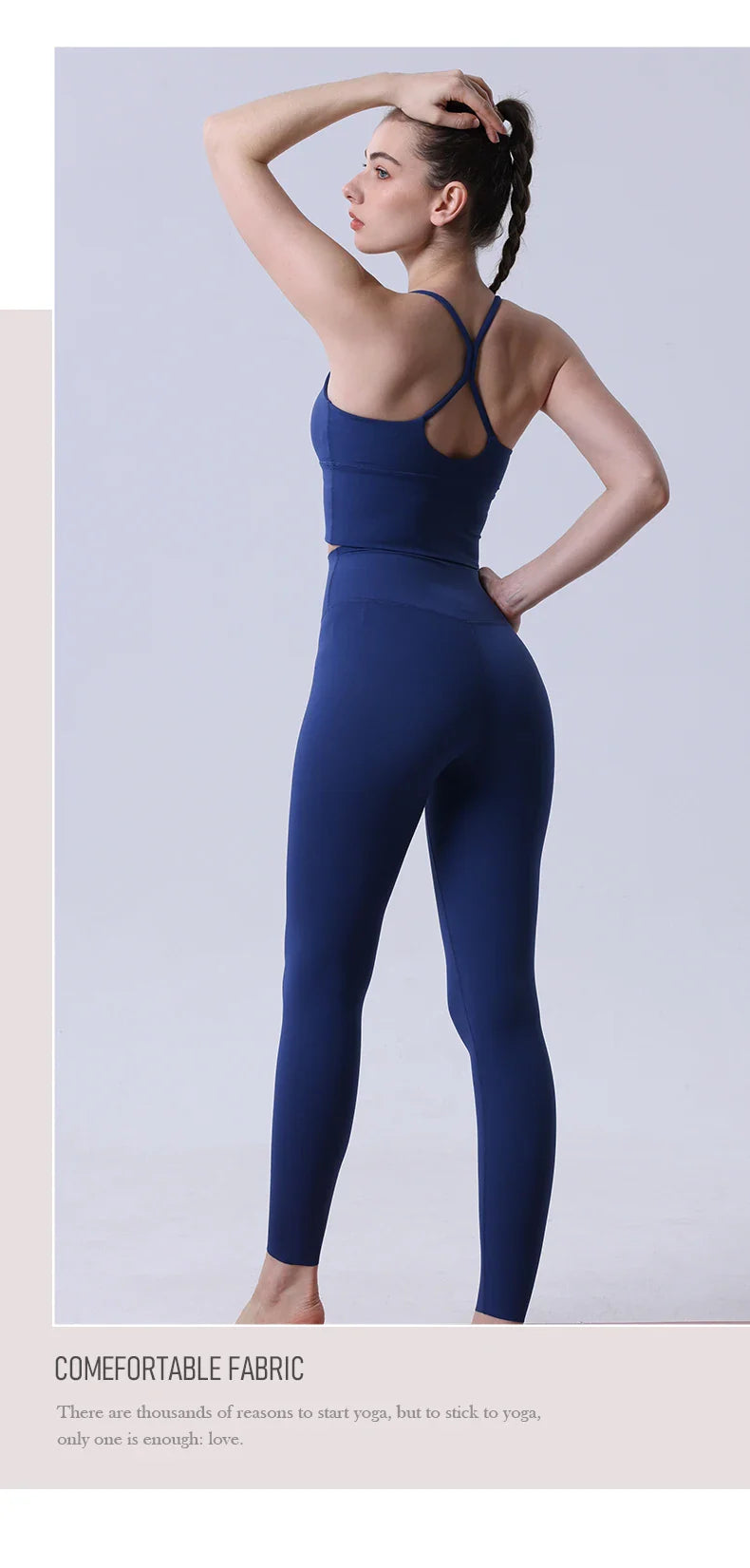 2-Piece Women’s Yoga Tracksuit – Athletic Pilates Fitness Set with Push-Up Sports Bra & Leggings for Gym Workout