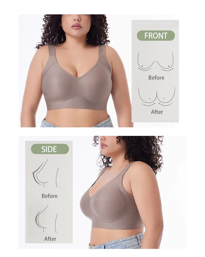 FallSweet Push-Up Bra – Seamless Wireless Bralette for Women, Thin Cup Plus Size Brassiere (M-6XL)