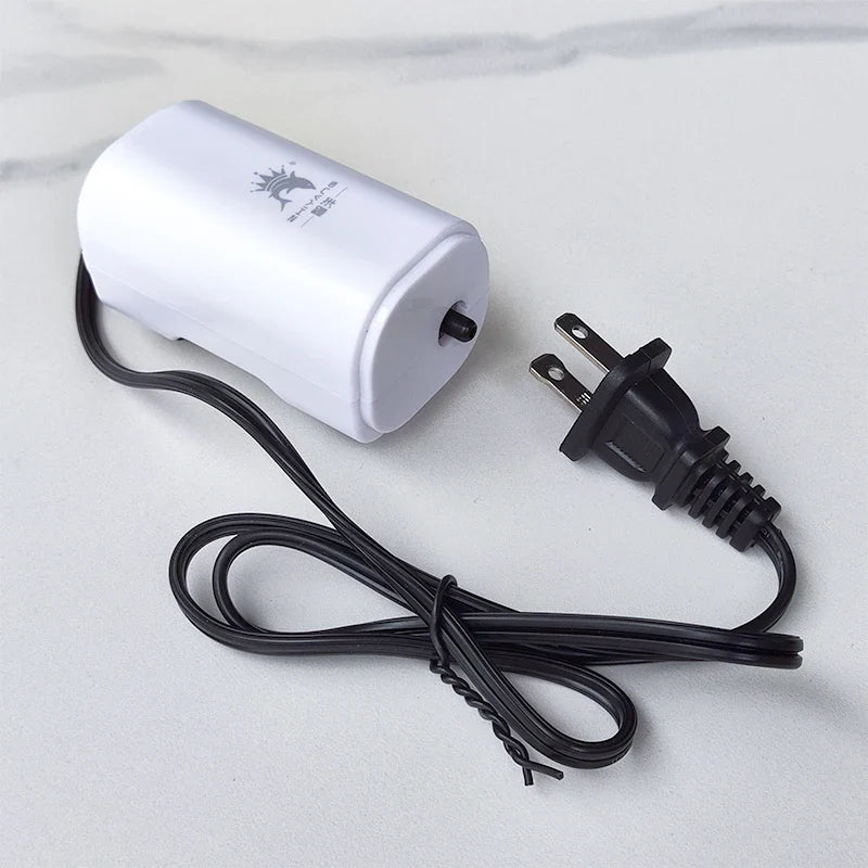 Ultra Silent 3W Aquarium Air Pump - 220V-240V Mini Fish Tank Oxygen Compressor (110V Option)