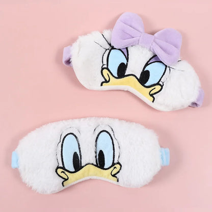 Disney Mickey Mouse Plush Eyeshade – Soft Minnie Cartoon Sleep Mask for Travel, Cute Anime-Inspired Eye Cover Gift for Comfortable Rest