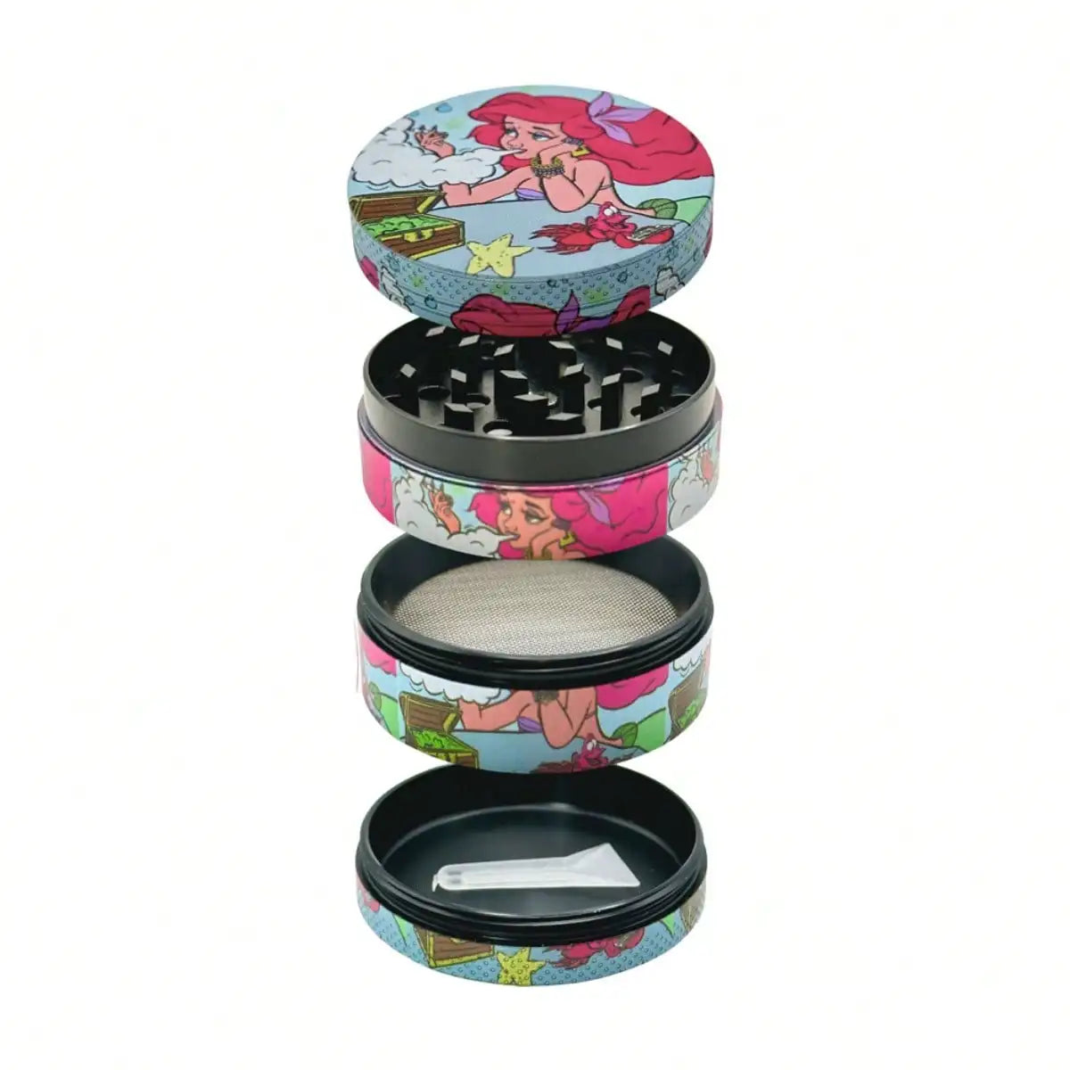 Nostalgia 50mm Metal Spice Grinder - 4-Layer Premium Kitchen Herb Grinding Tool