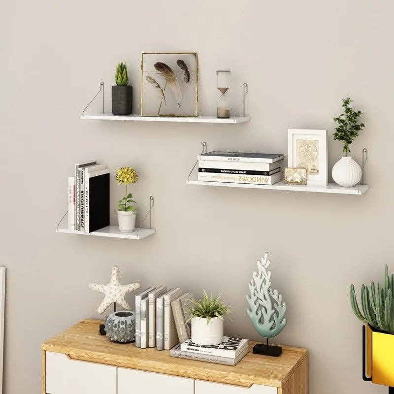 Multi-Layer No-Drill Wall-Mounted Floating Shelves – Storage Rack Organizer for Living Room, Bedroom, Router & Set-Top Box