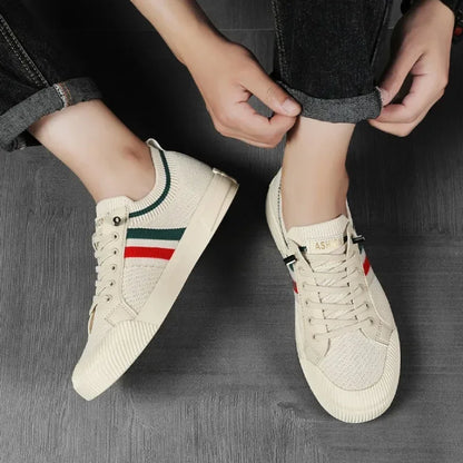 Luxury Men's Casual Sneakers – Fashionable Breathable Mesh Walking Loafers, Outdoor Flats Zapatos Para Hombres