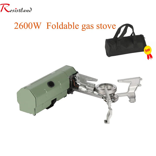 2600W Portable Folding Gas Stove – Camping, Hiking, BBQ, Travel Cooking Grill Cooker with Cassette Gas Burner