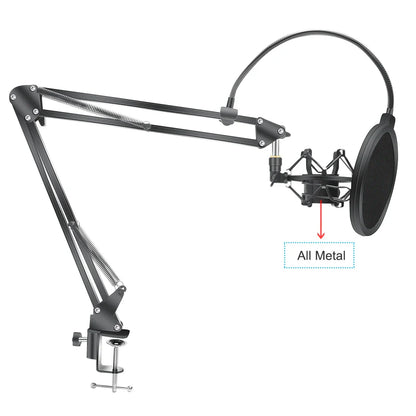 Professional Scissor Arm Stand for BM800 Microphone – Universal Shock Mount with Spider Cantilever Bracket and Mic Holder