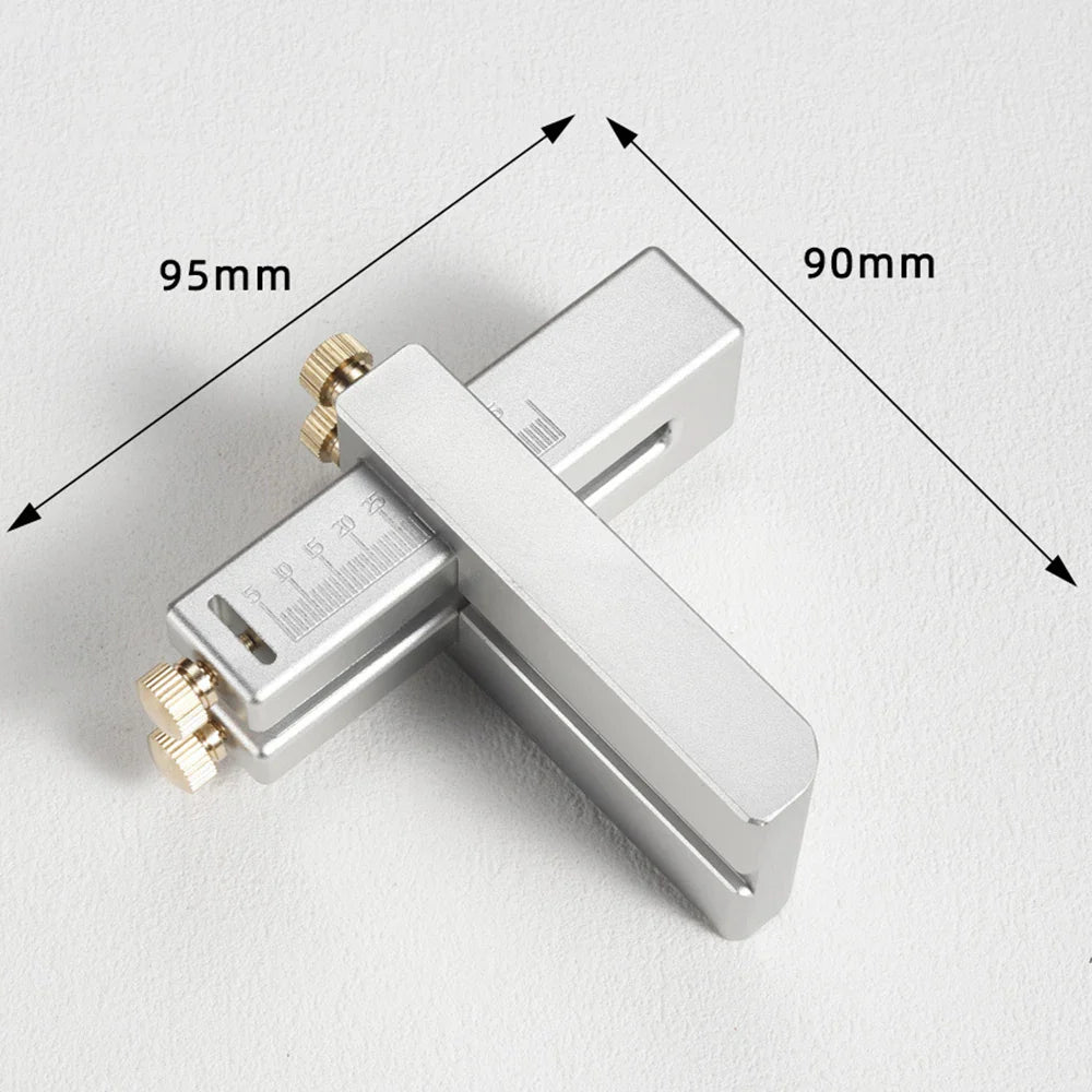 Belt Cutter Aluminum Alloy – Adjustable Mini Handmade Vegetable Tanned Leather Cutting Tool, Sandblasting Oxidation for Leathercraft
