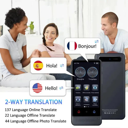 Intelligent Offline Translator – 137 Languages, AI ChatGPT Translation Device for Polish, Ukrainian, Turkish, Russian & More