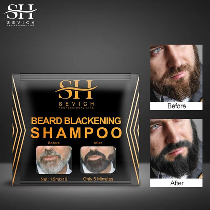 Black Beard Dye Cream - 3-Minute Fast Gray Coverage and Natural Beard Coloring