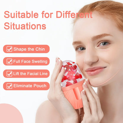 Ice Facial Roller Silicone Mold – Beauty Tool for Eye Puffiness, Pore Minimizing & Skin Massage