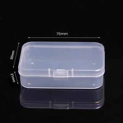 Mini Rectangular Plastic Storage Box – Translucent, Dustproof Jewelry & Small Item Container