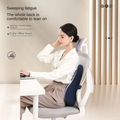 Memory Foam Seat Cushion & Back Support Pillow Set — Orthopedic Ergonomic Coccyx, Hip & Lumbar Relief for Office Chair & Car