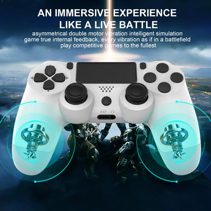 Wireless Bluetooth Controller Gamepad – No Delay for PS4, PS3, and PC – Six-Axis, Dual Vibration, and Touchpad Joystick