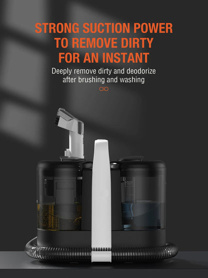 Mamnv Spot Cleaner - 600/450W Handheld Carpet Cleaner with 15/11KPa Suction, Integrated Spray Suction Machine for Sofas & Curtains