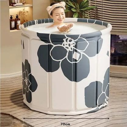 Foldable Portable Bath Tub - Thickened Full Body Bath Bucket for Children & Adults, Long-Term Temperature Lock