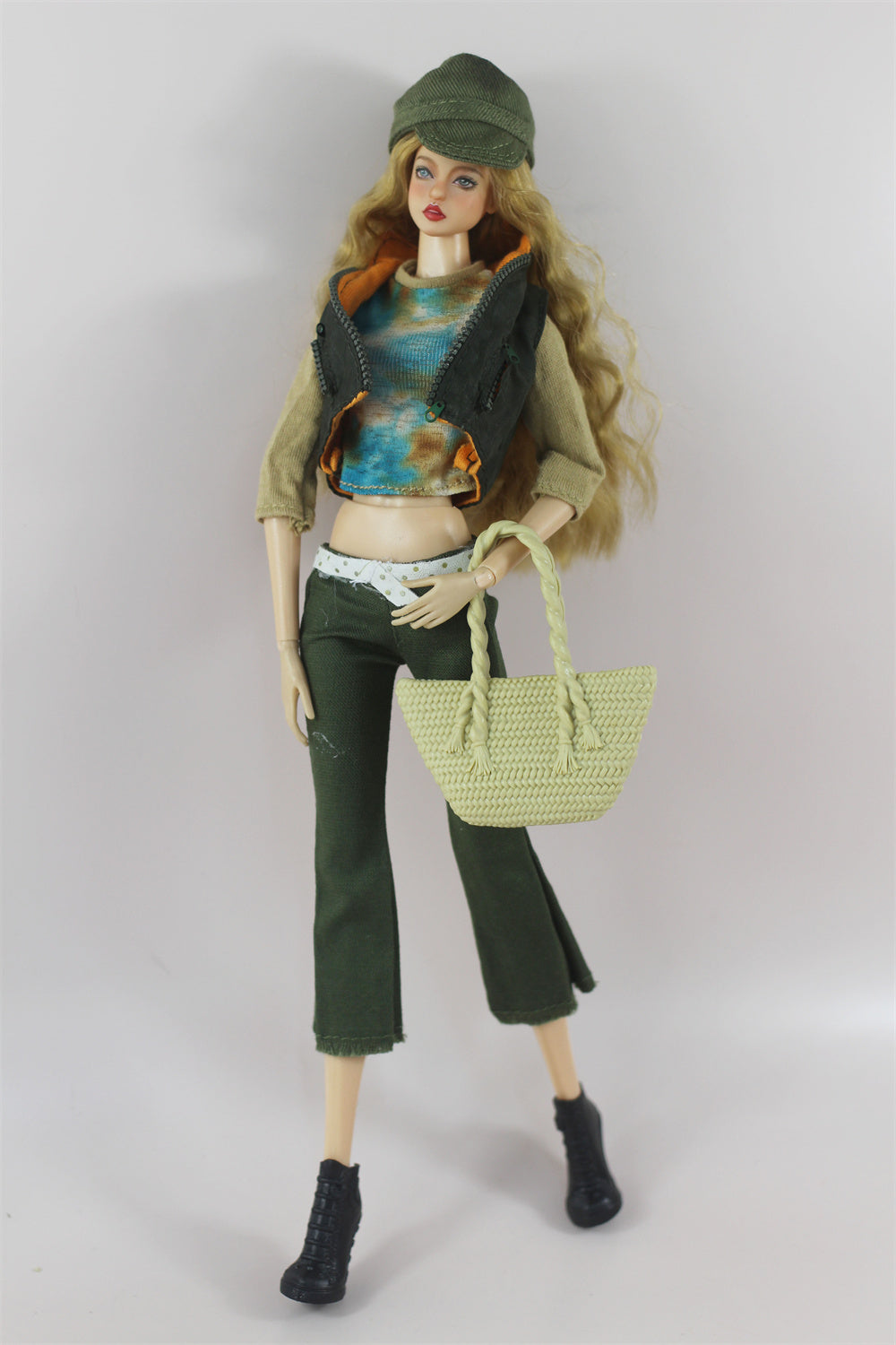 Handmade BABI CLOTHES Leather Overcoat – 11.5 Inch 30cm Doll BJD Outfit Accessories Gift