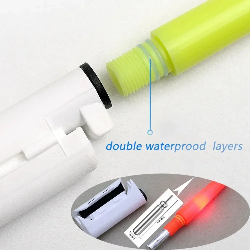 Fishing Electronic Rod Stick Flash Light with CR425 3.6V Lithium Battery – Waterproof LED Luminous Night Fishing Tackle with USB Rechargeable Light Stick Rod Accessory