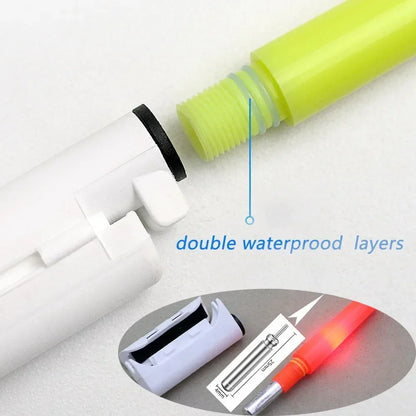 Fishing Electronic Rod Stick Flash Light with CR425 3.6V Lithium Battery – Waterproof LED Luminous Night Fishing Tackle with USB Rechargeable Light Stick Rod Accessory