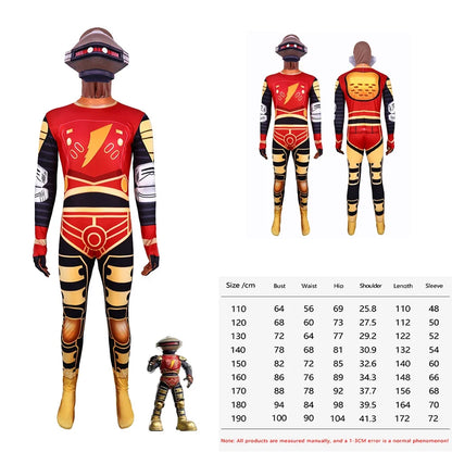 Samurai Ranger Cosplay Costume Set - Superhero Jumpsuit & Mask for Halloween and Birthday Parties