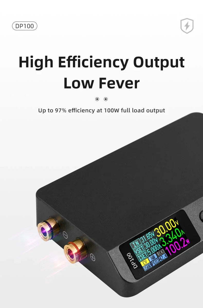 DP100 Mini DC Lab Power Supply — Adjustable 30V 5A Portable Digital Switching Bench Power Supply