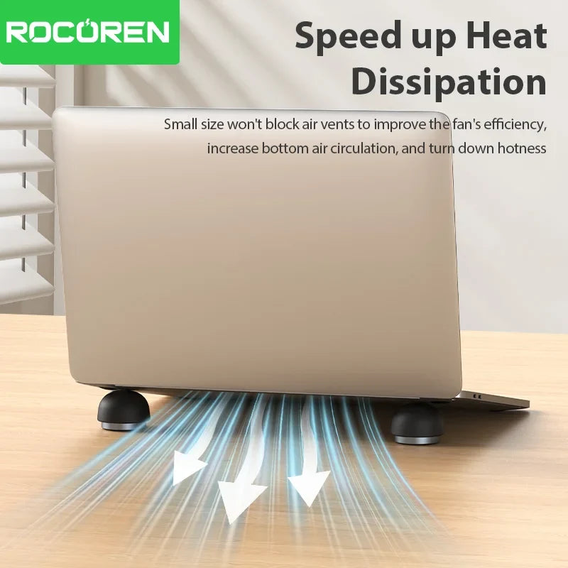 Rocoren Laptop Stand - Magnetic Mini Cooling Holder & Adjustable Support Bracket for MacBook Pro/Air