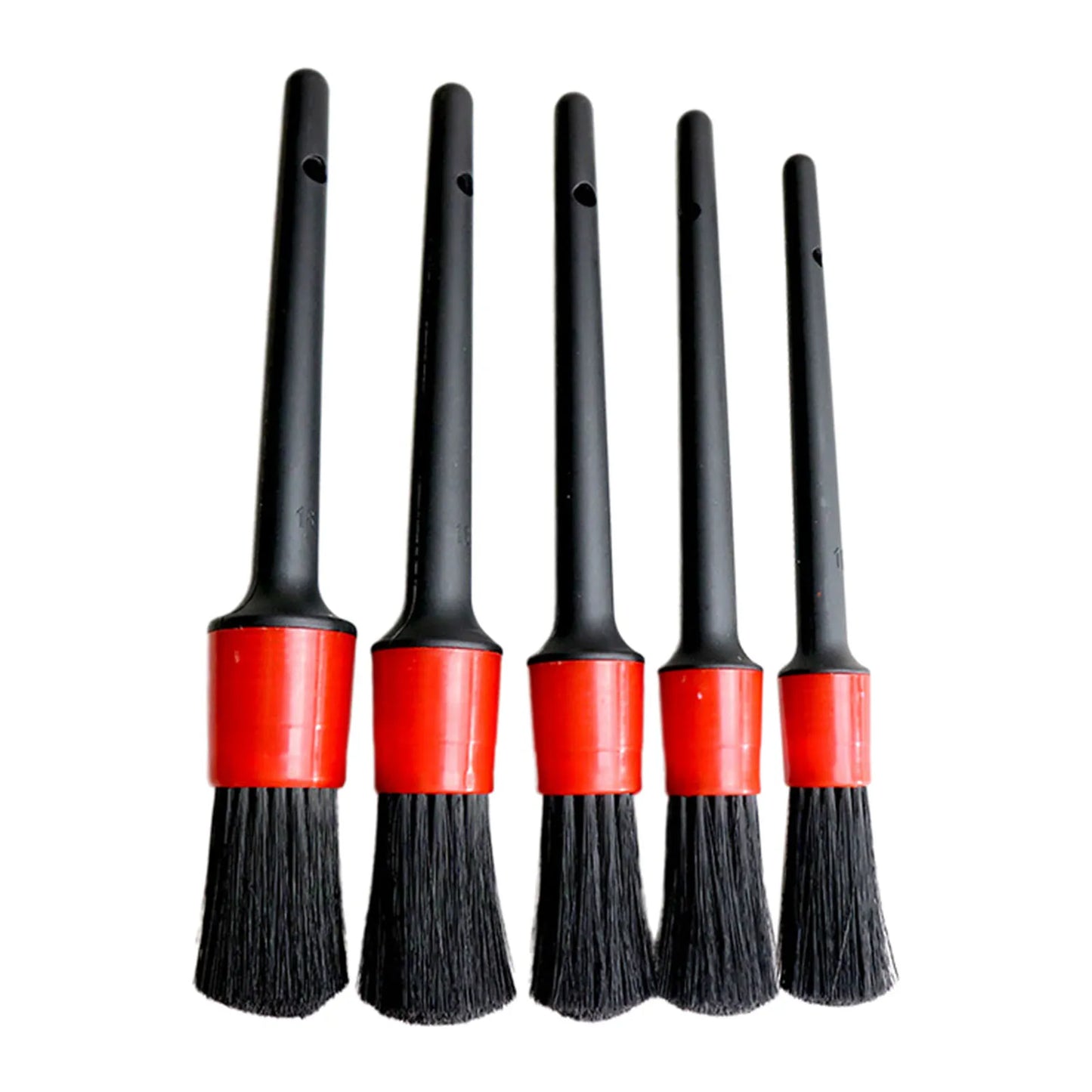 Car Cleaning Brush Kit - Automotive Detail Brushes Set for Interior Detailing and Wheel Rims - Plastic Brushes for Efficient Cleanliness