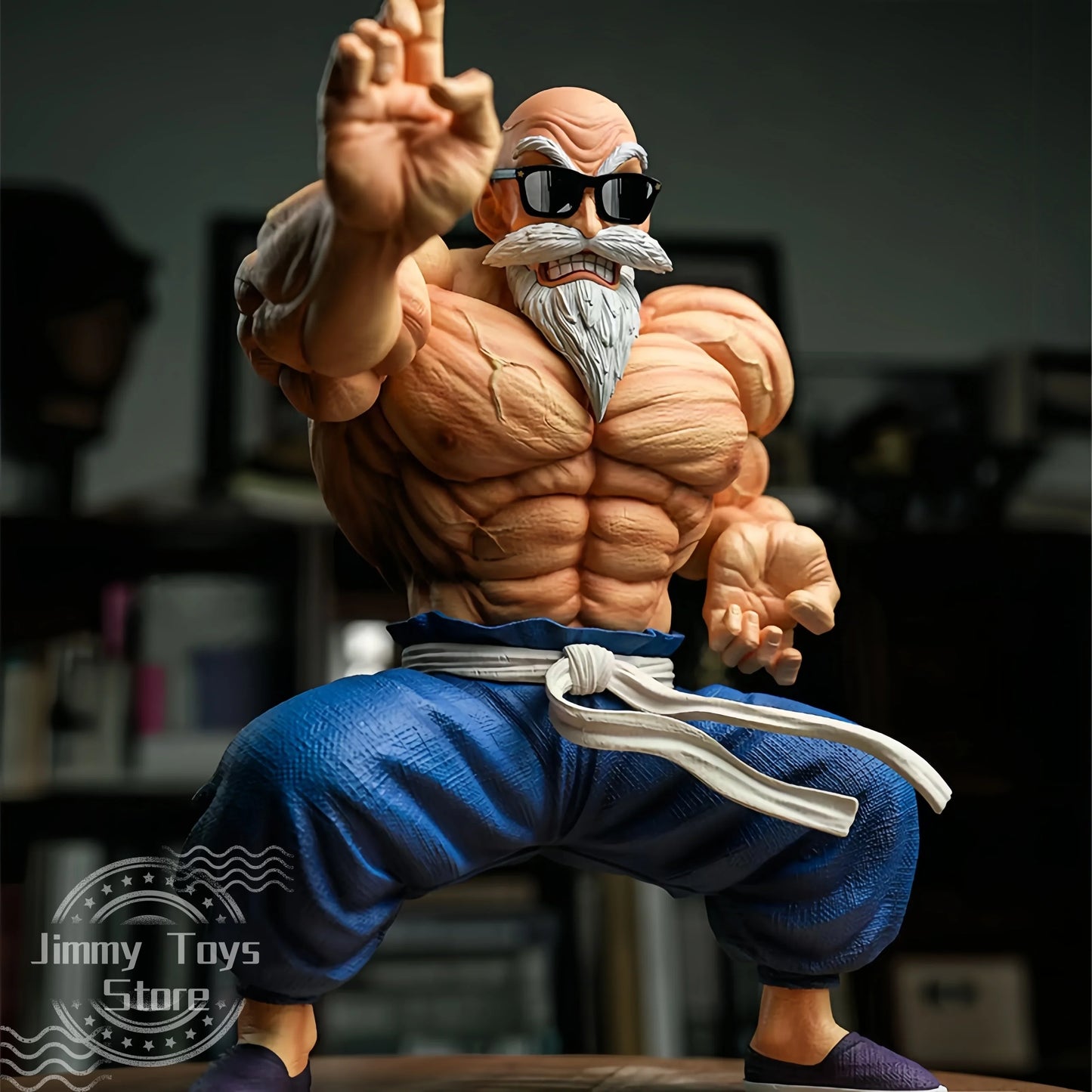10cm Dragon Ball Anime Figure – GK Muscle Master Roshi & Goku Kame Sennin PVC Action Toy for Kids & Collectors