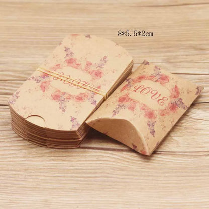 24pcs Floral Pillow-Shaped Jewelry Gift Boxes – Necklace & Earring Display Packaging 20x55x80mm