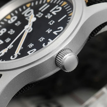 Militado ML05 Vintage Quartz Watch 38mm with VH31 Movement, Domed Sapphire Crystal, AR Coating & Luminous Dial