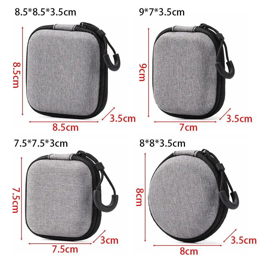 Mini EVA Storage Bag — Zipper Carrying Pouch for AirPods, Earphones, Phone, Charging Cables & Digital Accessories