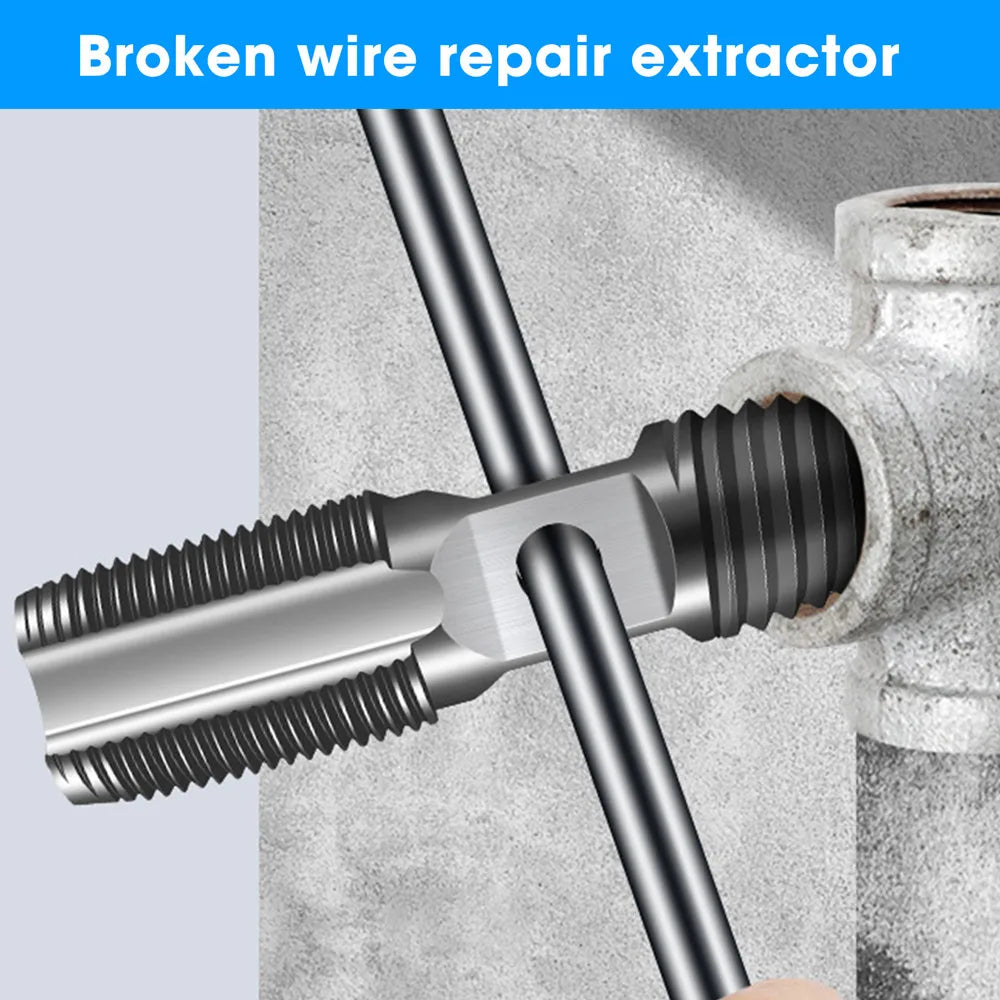 Multipurpose 2-in-1 Faucet Water Pipe & Triangle Valve Screw Extractor - Damaged Bolt Remover with House Drill Bit