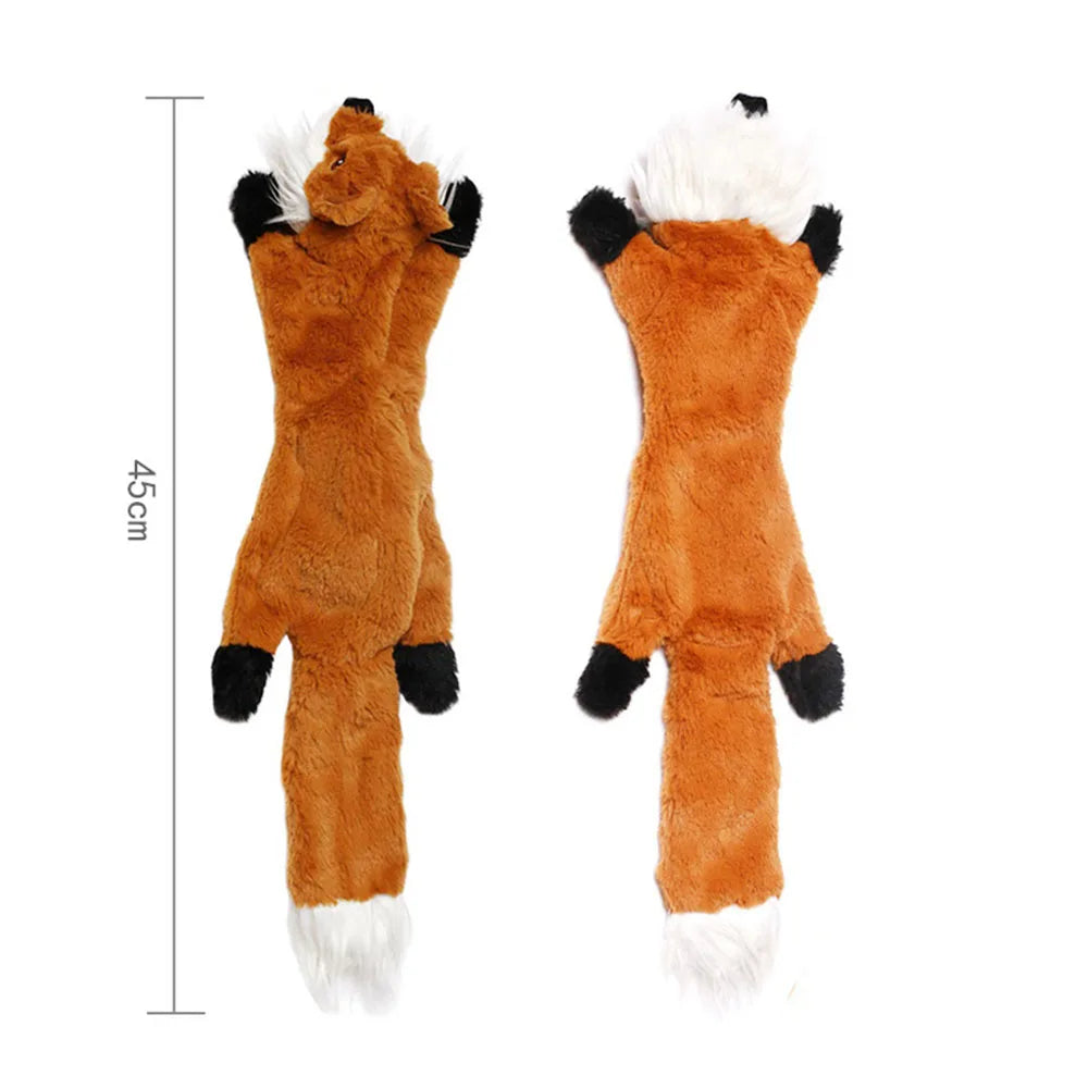 5-Pack Stuffingless Dog Toys – Funny Animal Plush Chew Toys with Squeakers & Crinkle for Dogs