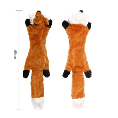 5-Pack Stuffingless Dog Toys – Funny Animal Plush Chew Toys with Squeakers & Crinkle for Dogs