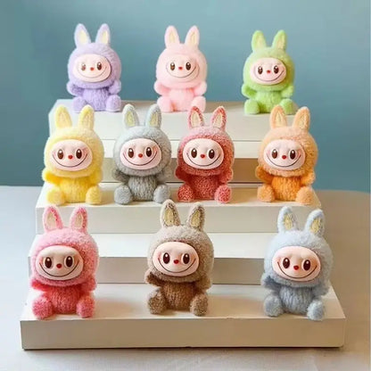 Labubu Macaron Mini Doll Blind Box – Handmade Candy Color Desktop Ornament, Exquisite Mystery Gift