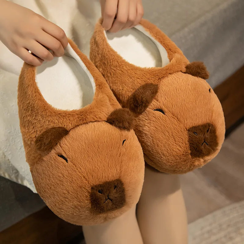 Winter Capybara Cosplay Costume - Adult Kigurumi Unicorn Onesie, Anime Nightgown, Halloween Cartoon Pajamas & Sleepwear