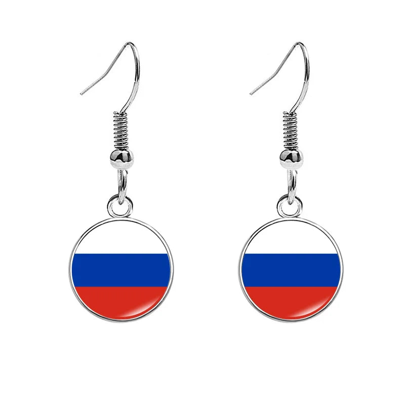 France National Flag Earrings - Multicolor Country Flag Jewelry for Women, Travel Pride & Celebration Gifts
