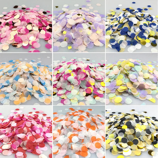 1000pcs Multi-Color Paper Confetti – 1cm Round Tissue Decorations for Wedding, Birthday, Baby Shower Party