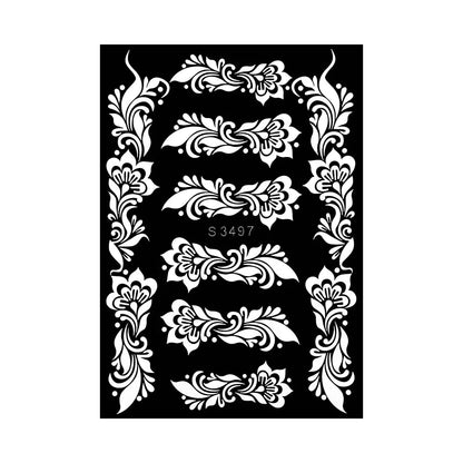 Reusable Henna Stencil Templates for Hand & Body – Floral Tattoo Stencils for Women, Weddings & Festivals Body Art Makeup Tools