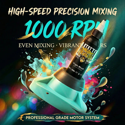 Vortex 10000RPM Tattoo Ink & Nail Polish Mixer – High-Speed Pigment Shaker Machine with US/EU Plug for Salon & Studio Use