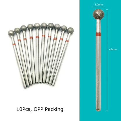 Diamond Cutters for Manicure & Pedicure - HYTOOS Nail Drill Bits: Cuticle Burr Milling Cutter Set