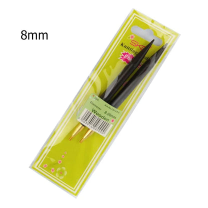 Sandalwood Handle Circular Knitting Needles — Double-Pointed Weaving Needles for DIY Sweaters, Hats & Crafts