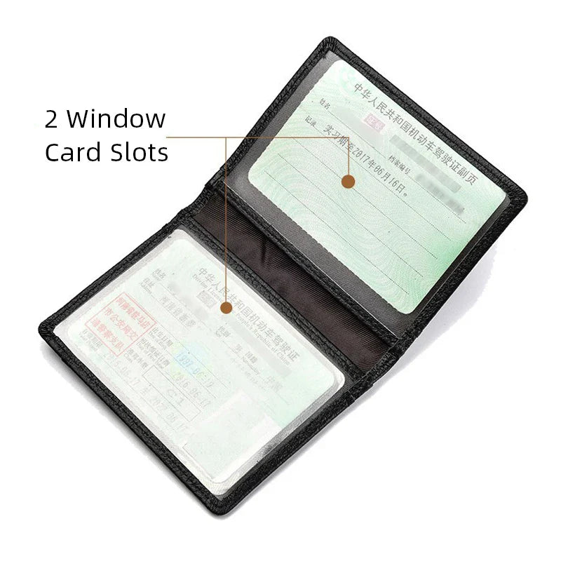 YUECIMIE Super Slim Leather Wallet – Genuine Mini Credit Card Holder, Thin Soft Purse for Men