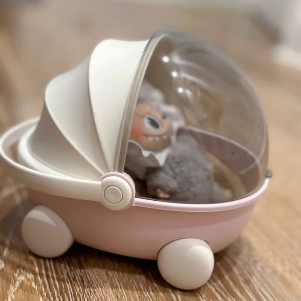 Labubu Baby Stroller Storage Box & Space Module Doll Cradle — Doll Bed Furniture & Accessories for Labubu Dolls
