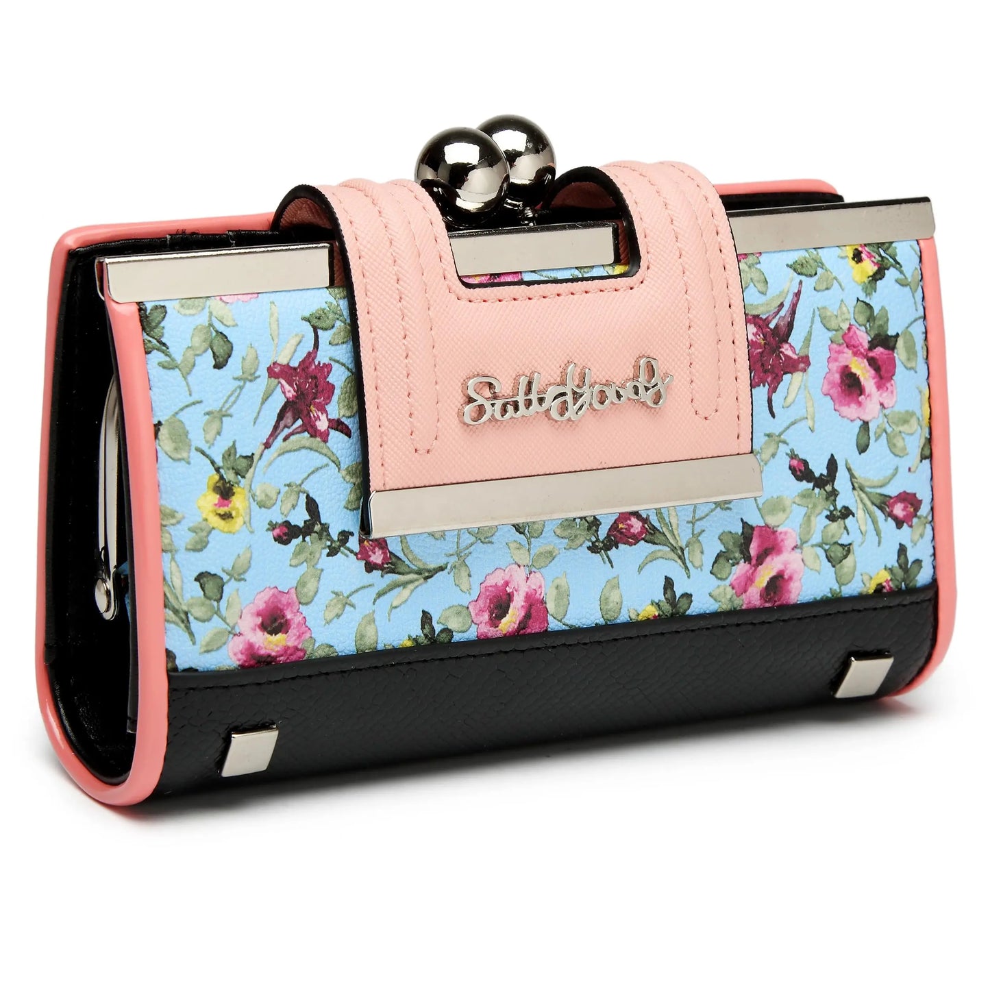 Women’s Leather Wallet — Large Capacity Long Purse with 10 Card Slots and Clips, Zero SY5025
