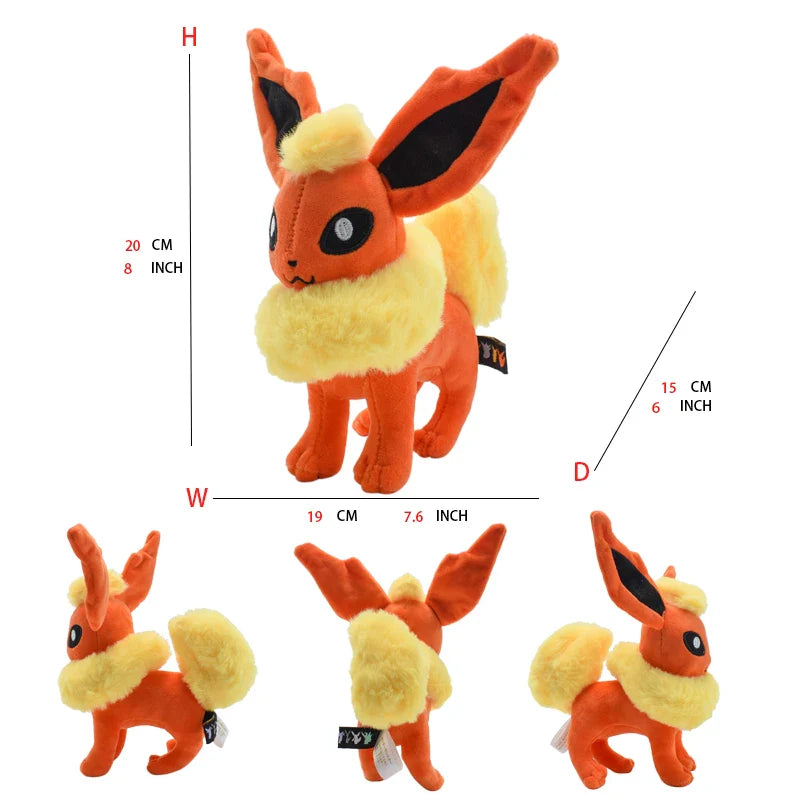Shiny Eevee, Flareon & Jolteon Plush Toys – Soft Collectible Cartoon Character Plushies Gift