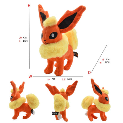 Shiny Eevee, Flareon & Jolteon Plush Toys – Soft Collectible Cartoon Character Plushies Gift